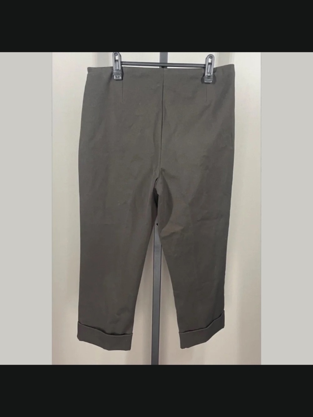NEW Lands End Pants Womens 10 brown straight leg cropped trouser classic retro - Picture 8 of 10